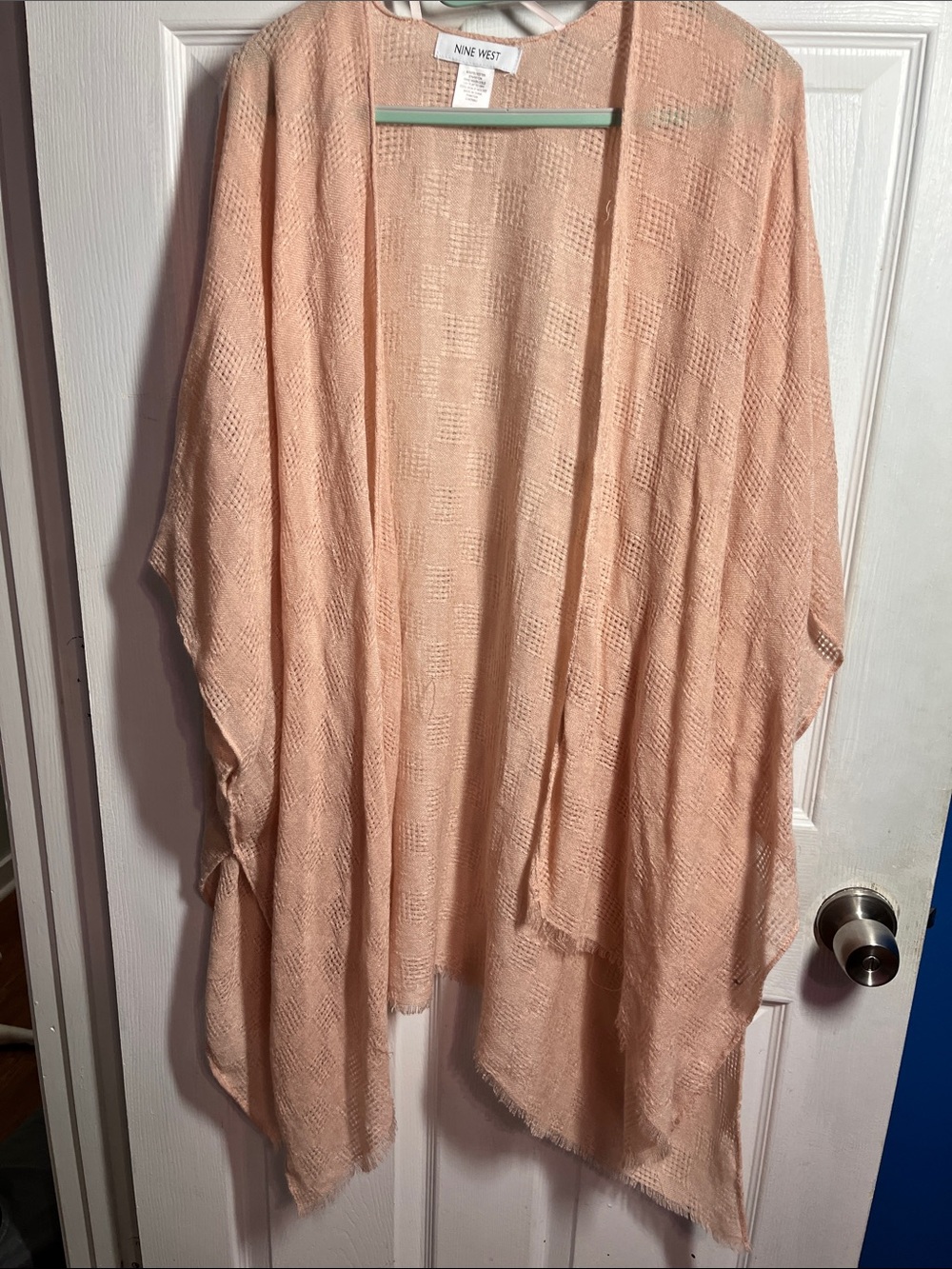 Nine West Soft Pink Open-Front Knit Cardigan